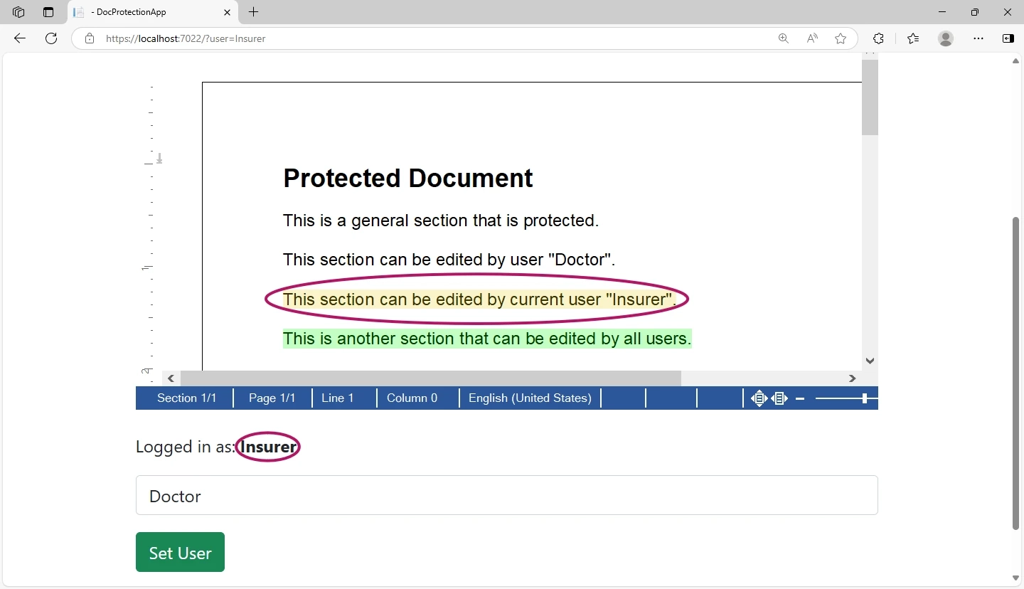 Test Document Protection