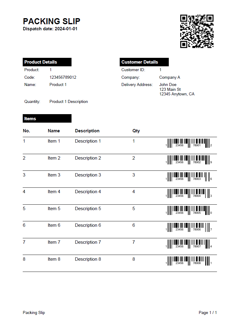 QR Codes in PDF Documents
