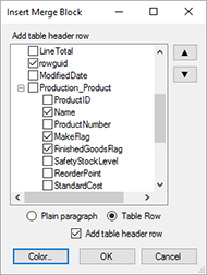 InsertMergeBlockDialog InsertMergeBlockDialog