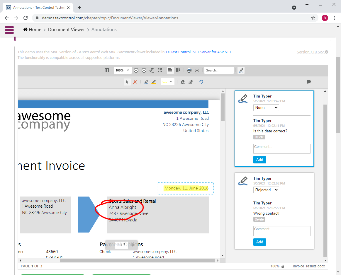 DocumentViewer annotations DocumentViewer annotations