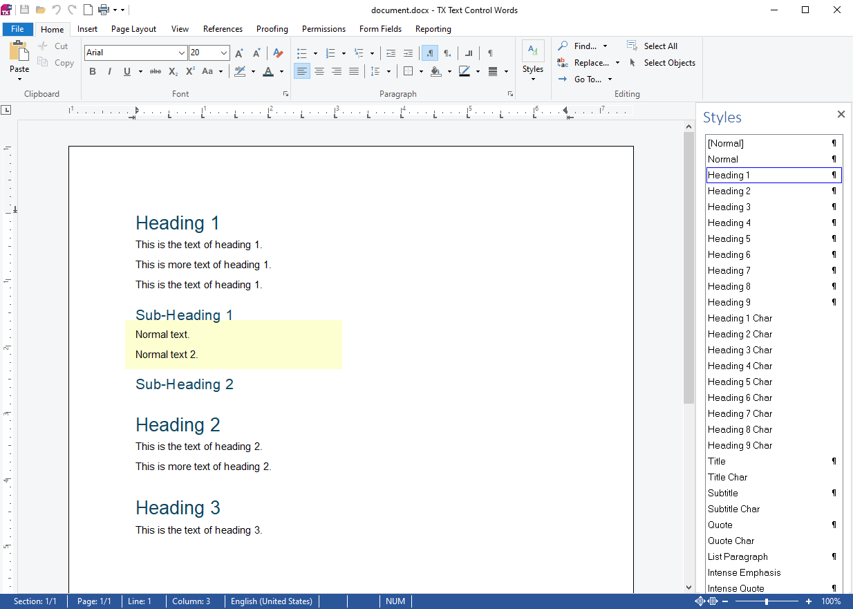 Extracting text with TX Text Control