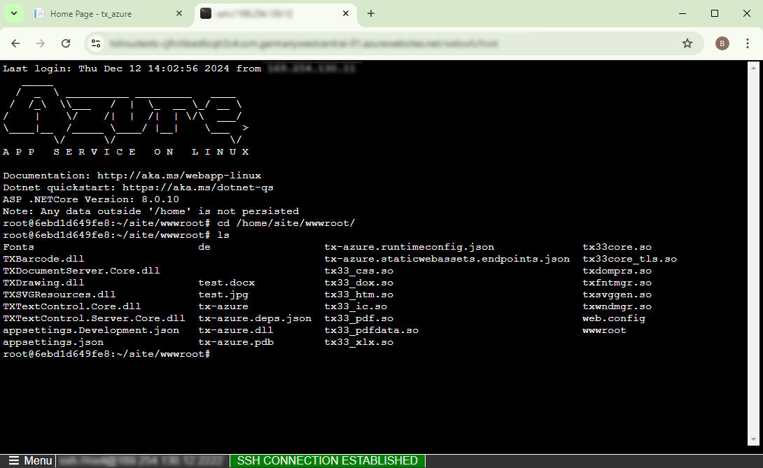 TX Text Control 33.0 on Azure App Services