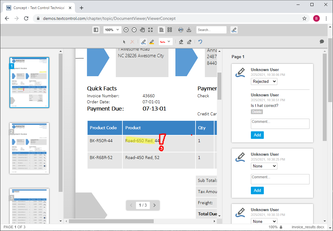 Viewing documents with TX Text Control