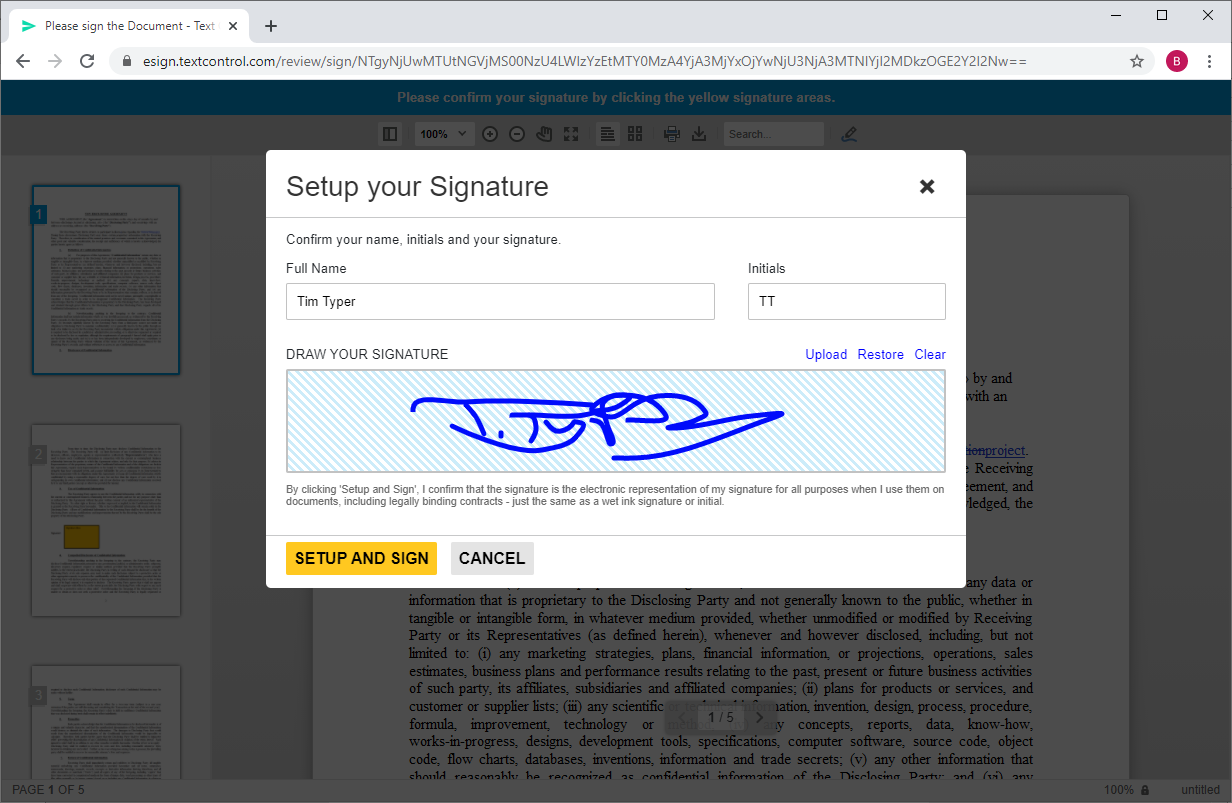 Text Control eSign