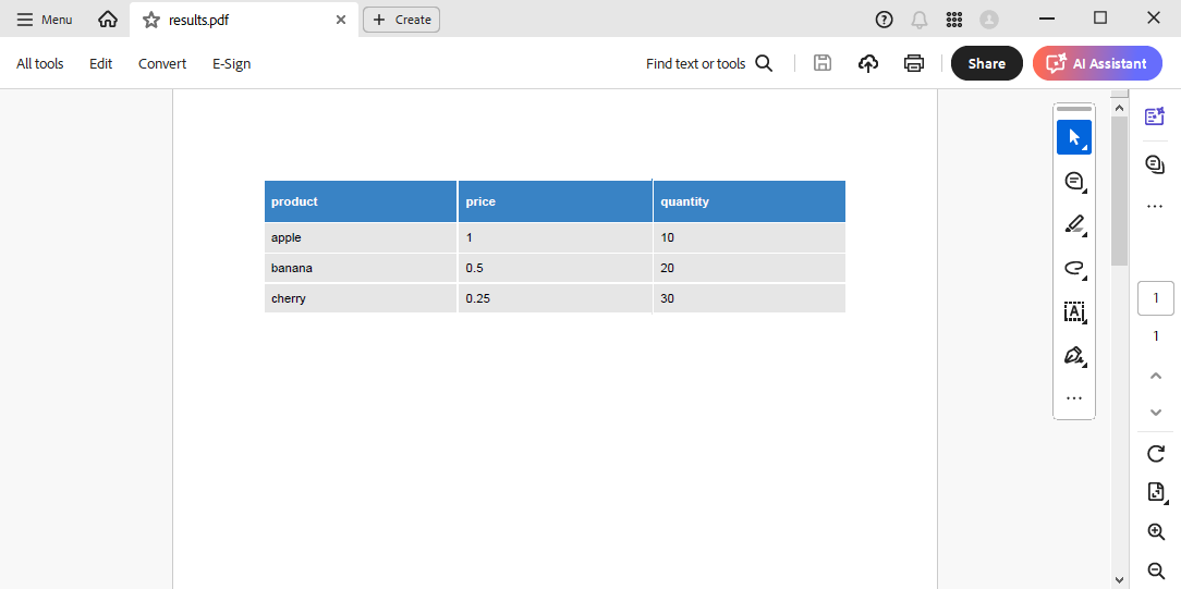 Tables in TX Text Control