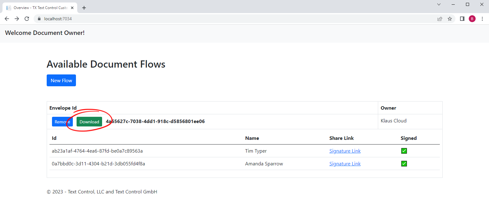 Signature Workflow
