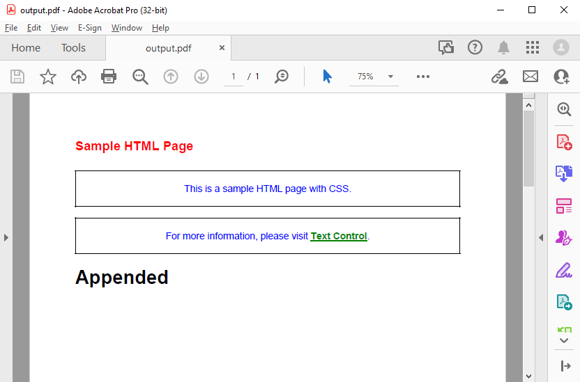 Create PDF