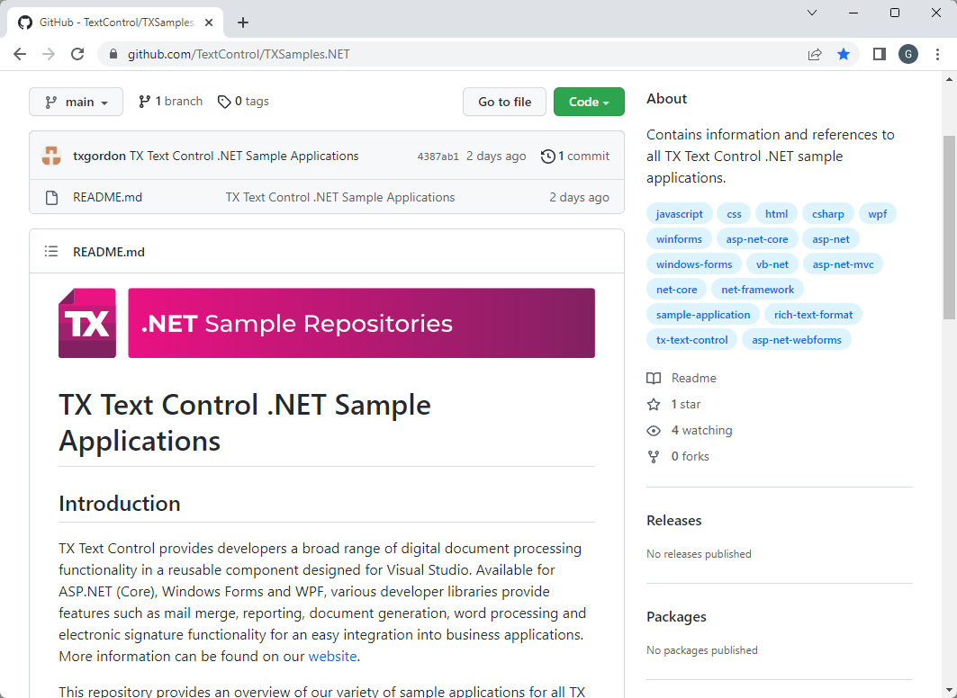 GitHub .NET Repository Preview GitHub .NET Repository Preview