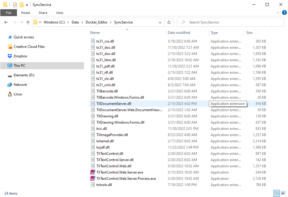 Docker folder structure