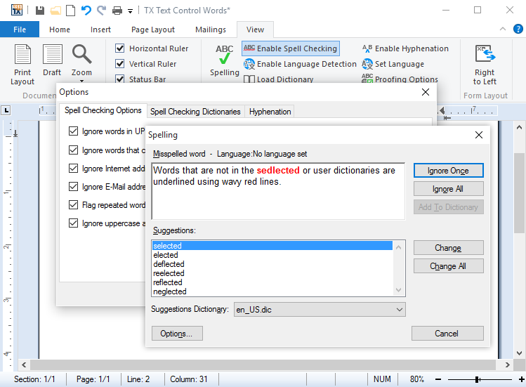 Integrated dialog boxes Integrated dialog boxes