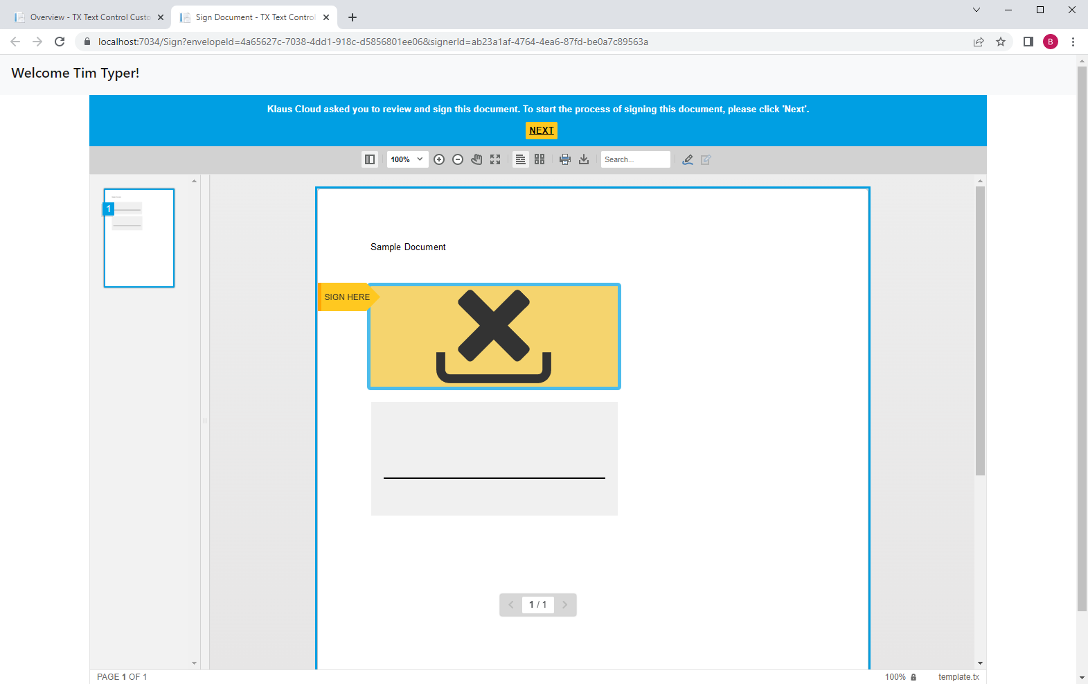 Signature Workflow
