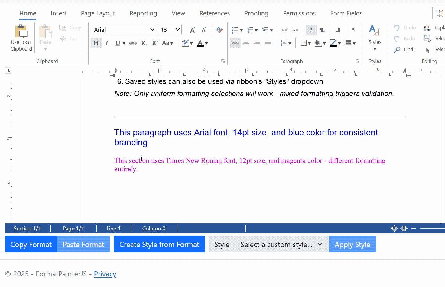 Creating custom styles