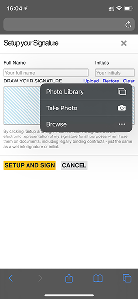 Electronic signatures in TX Text Control