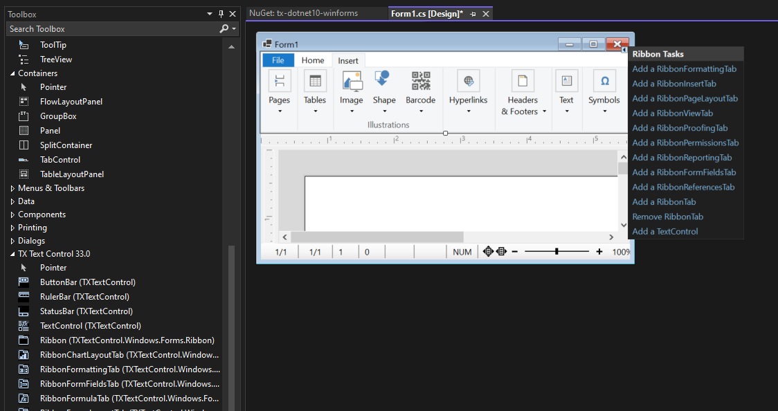 TX Text Control Windows Forms .NET 10 TX Text Control Windows Forms .NET 10