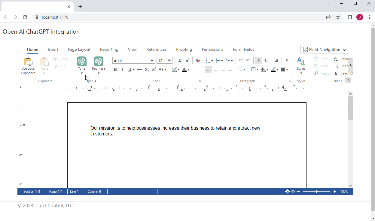 ChatGPT and TX Text Control ChatGPT and TX Text Control