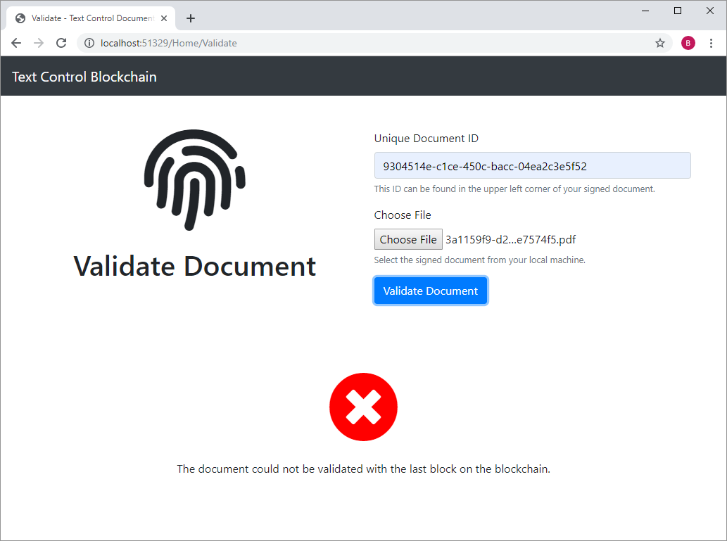 Blockchain sample