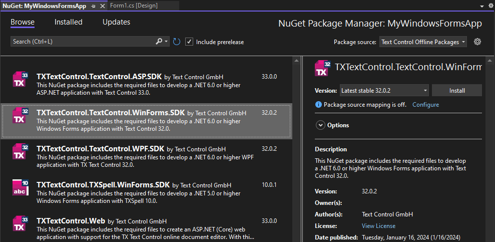 Adding the NuGet Package Adding the NuGet Package