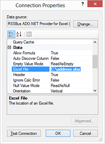 Excel files as data sources using RSSBus ADO.NET Providers