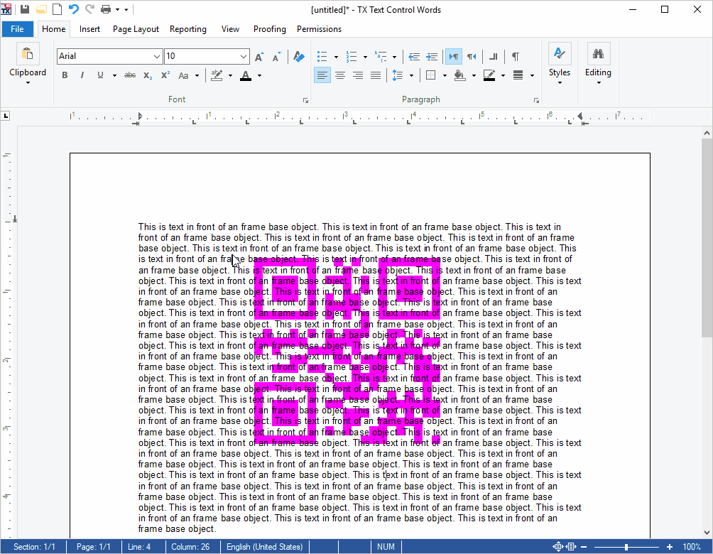 Select objects behind the text Select objects behind the text