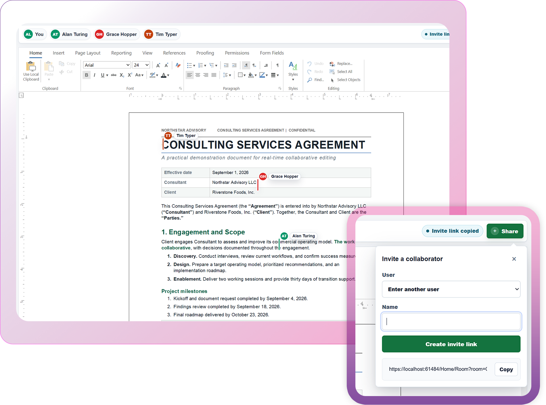 Server-authoritative live collaboration