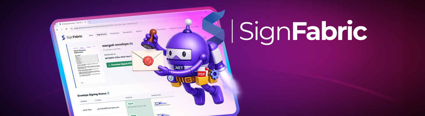 Create SignFabric Envelopes from Mail Merge Templates in .NET C# Create SignFabric Envelopes from Mail Merge Templates in .NET C#