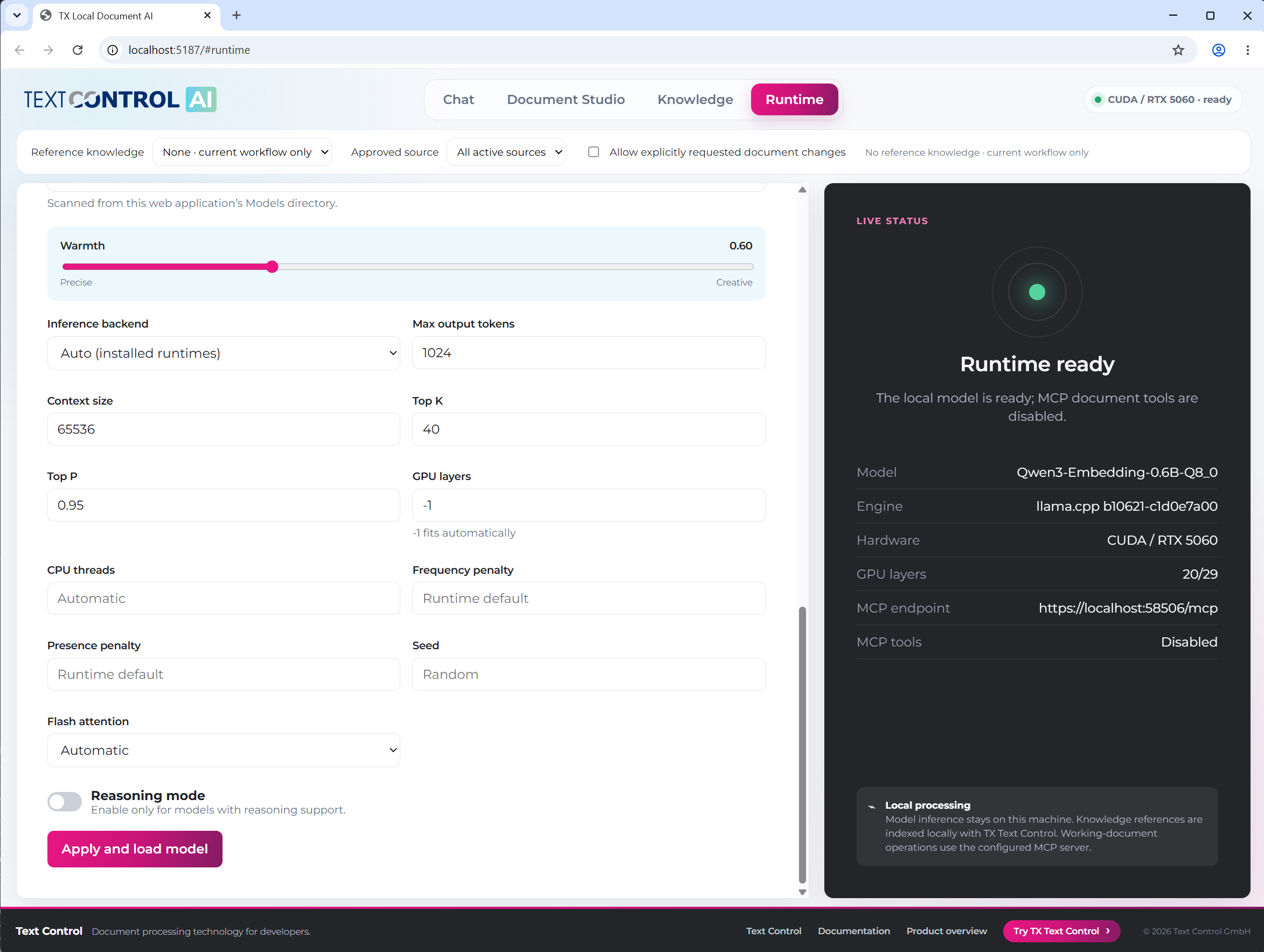 Configuration screenshot Configuration screenshot