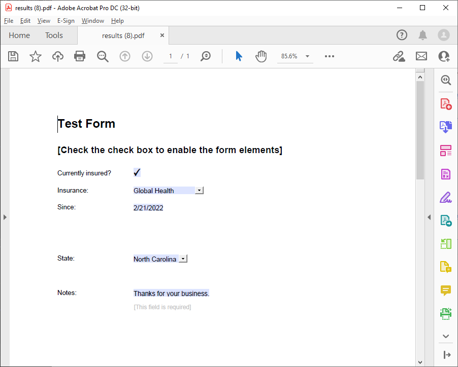 Form Template