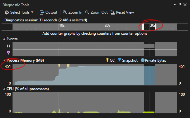 Memory usage and merge time Memory usage and merge time