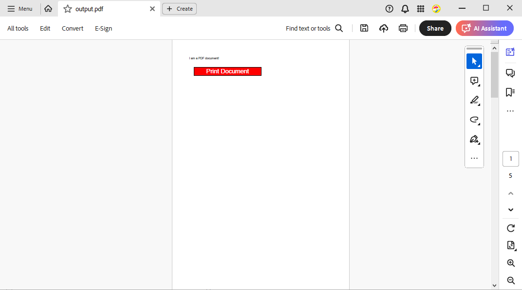 JavaScript in PDF Documents