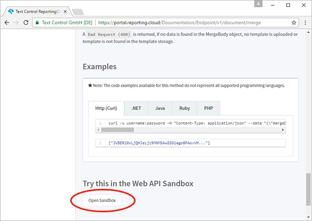 Web API Test Sandbox released on ReportingCloud Portal Web API Test Sandbox released on ReportingCloud Portal