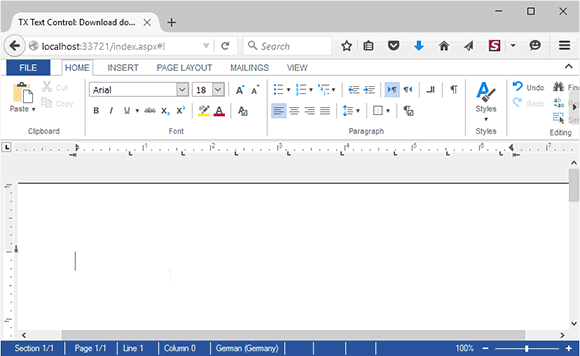 HTML5: Adding a download button to the ribbon file menu