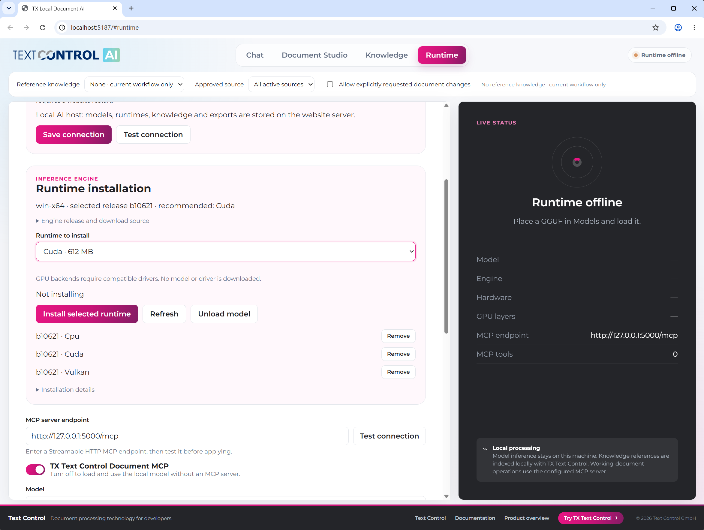 Configuration screenshot Configuration screenshot