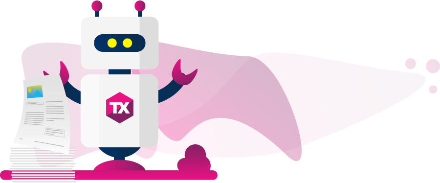 Illustration of a robot that generates documents