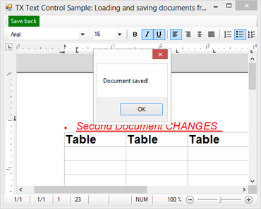 Load and save documents from a server