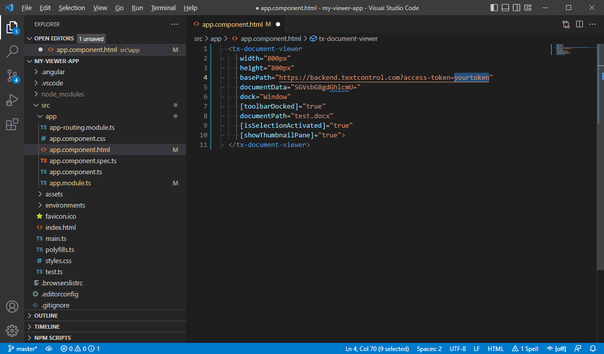 Creating the application Creating the application