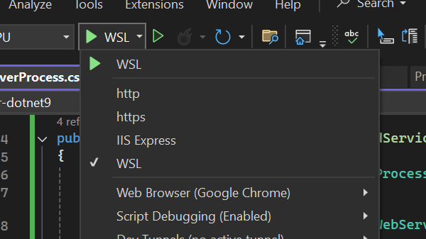 Starting the application