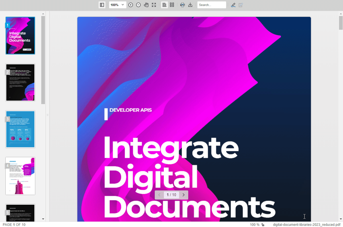 PDF Viewer ASP.NET Core C#