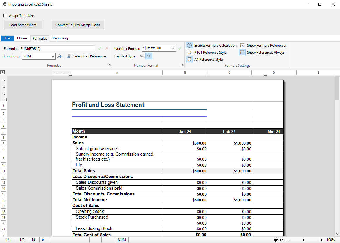 Excel Document