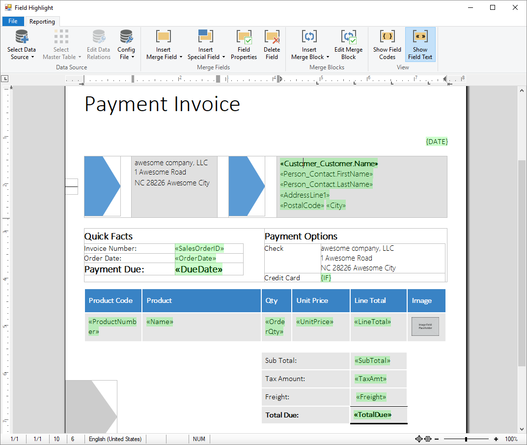 Text field highlight options Text field highlight options