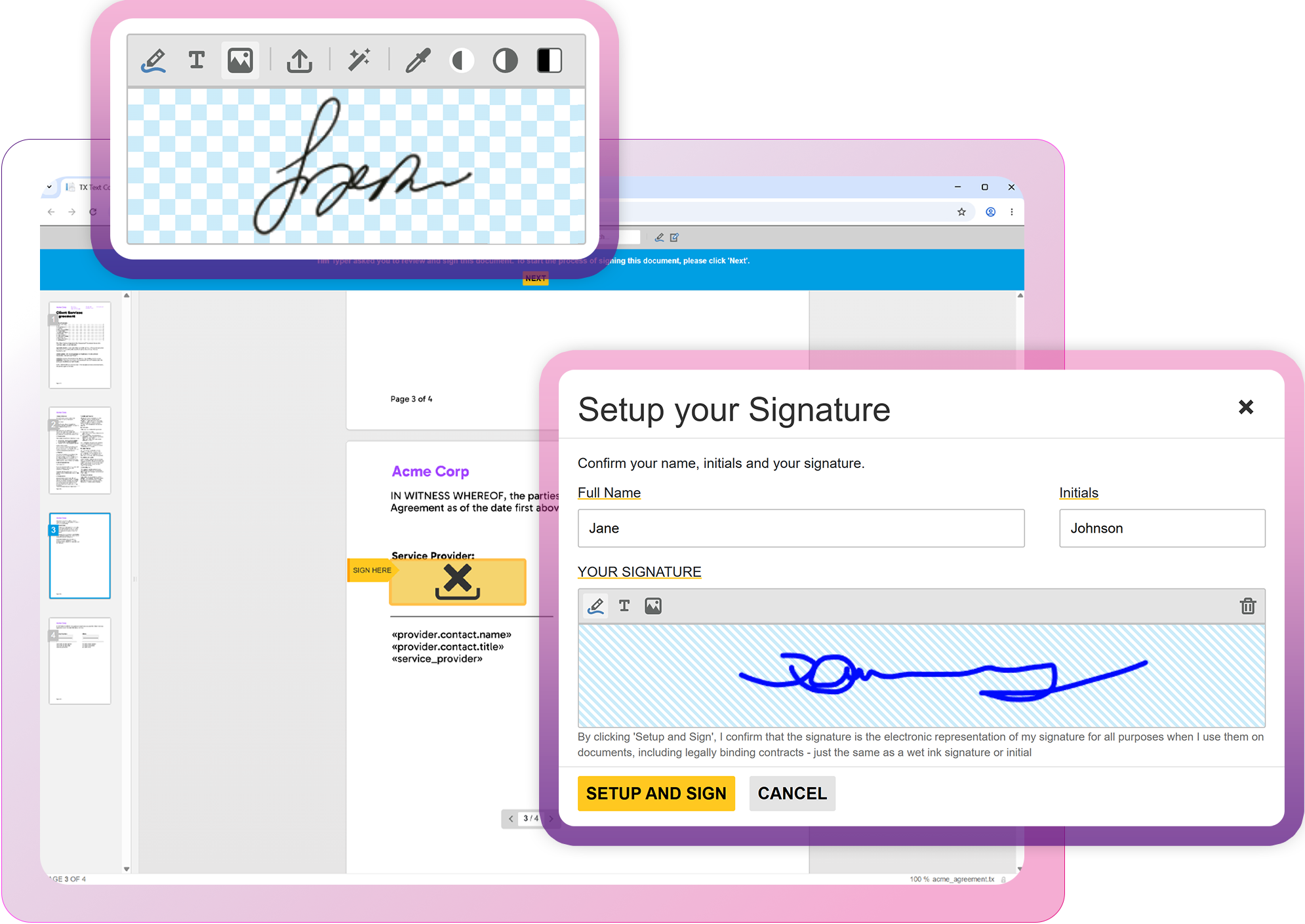 Electronic signatures
