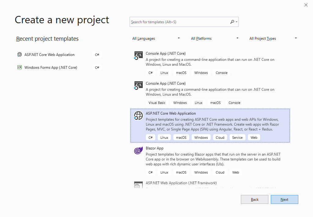 Create a .NET Core 3 application